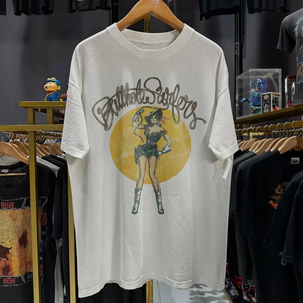 88' BUTTHOLE SURFERS 'COWGIRL' white color reprint shirt AN56171 Unisex