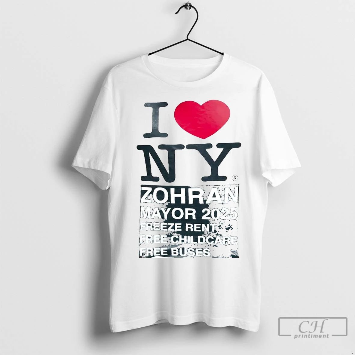 Premium I Love New York Zohran Mayor 2025 Freeze Rent Free Childcare Unisex