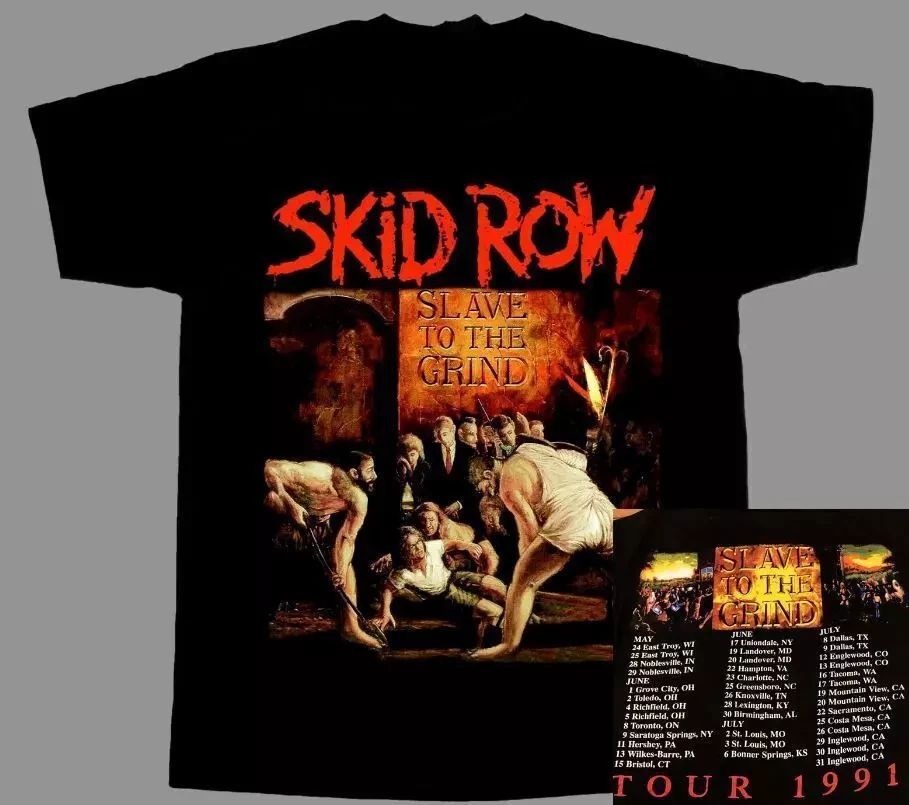 Skid Row Slave to the Grind Double-sided Men Unisex