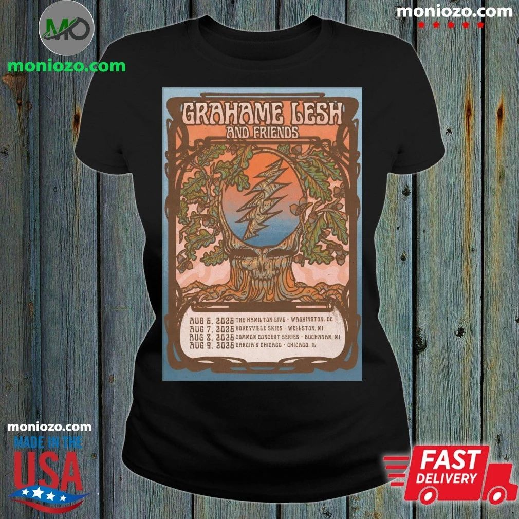 Original Poster Grahame Lesh And Friends August 2026 Tour Shirt Unisex