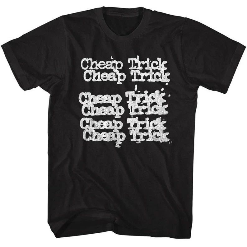 Cheap Trick Classic Stacked Logo Black Adult , Reprint Unisex