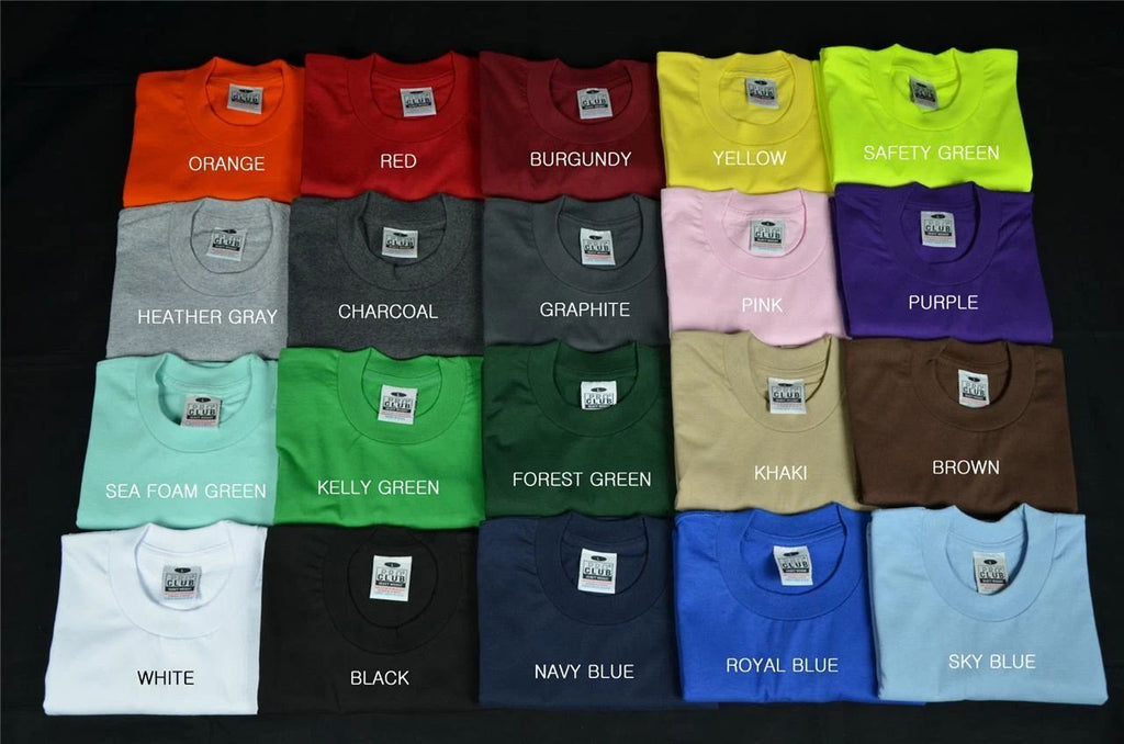 1 NEW PROCLUB XL-7XL HEAVY WEIGHT PLAIN TEE PRO CLUB COLOR BLANK 1PC Unisex