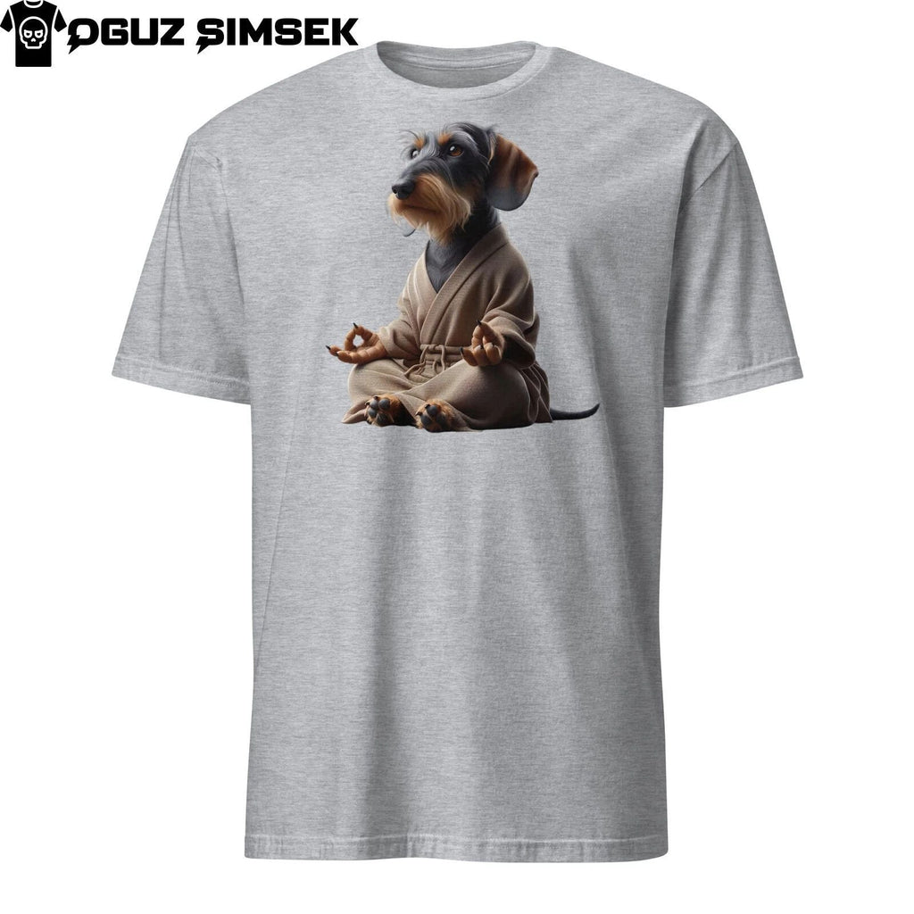 Unisex with Adorable Dackel Dachshund Yoga Meditation Graphic Tee Unisex
