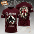 Very Rare Sabaton Band Templars 2025 Tour 3D S to 5XL 2F1955 Unisex