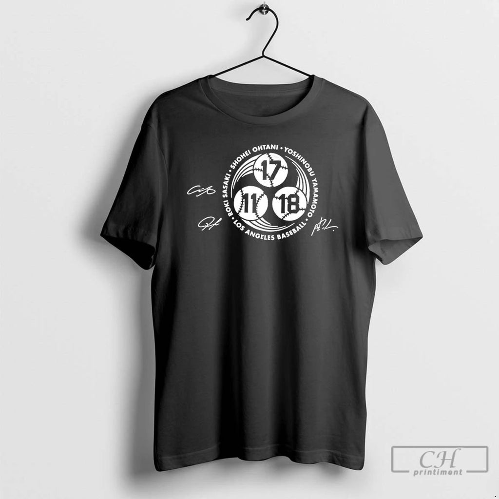 Classic Strike 3 Ohtani Yamamoto Sasaki Los Angeles Dodgers Baseball Tomoe T Shirts Unisex