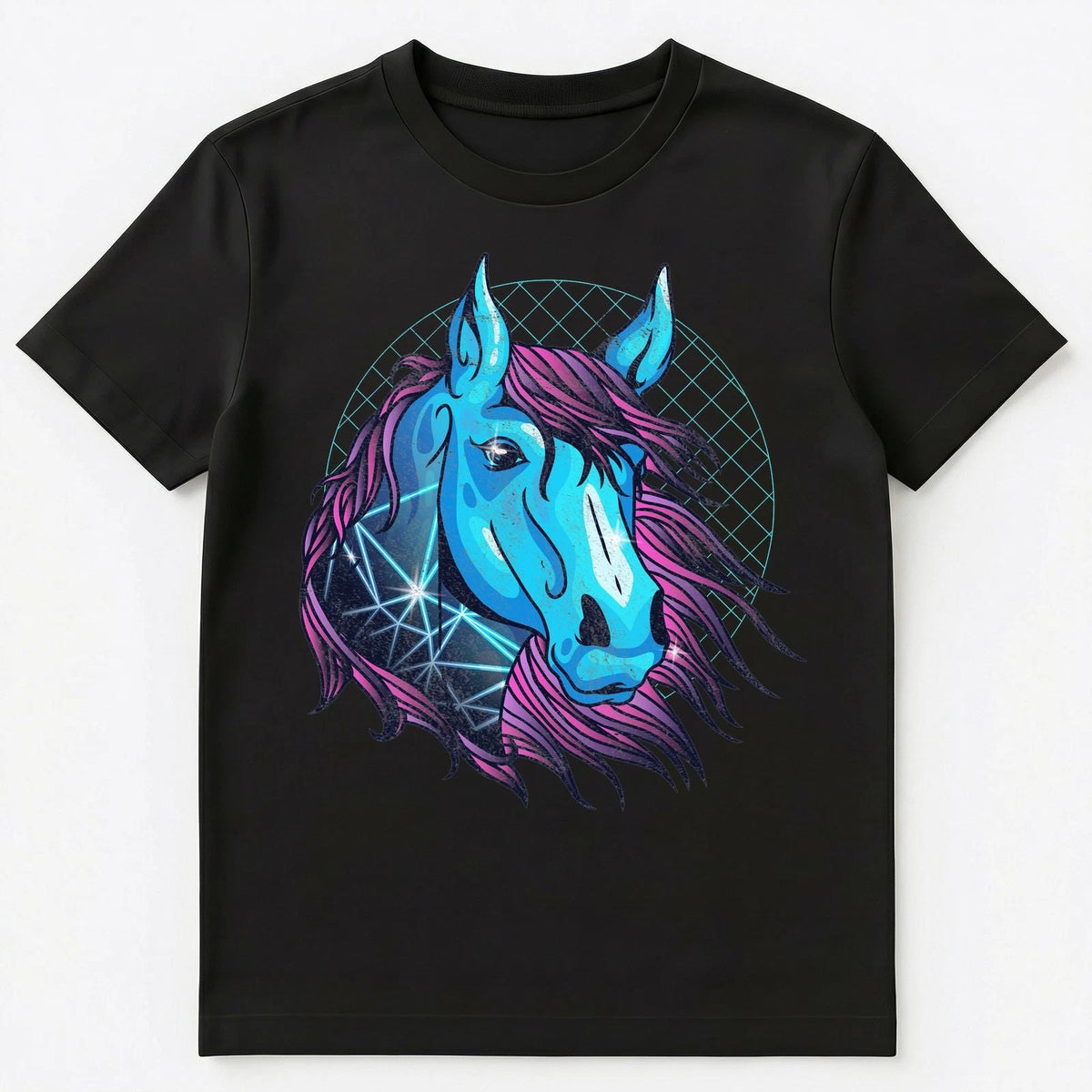 Horse Face Retro Vaporwave Aesthetic Art Style Unisex Unisex