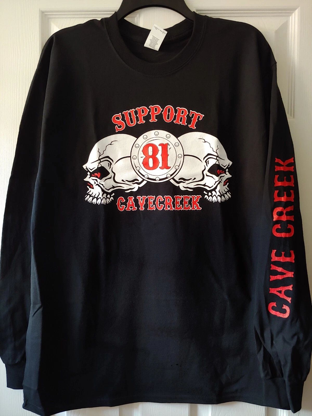 Hells Angels Cave Creek Support 81- Mens - 2SKULLS Long Sleeved Black Unisex