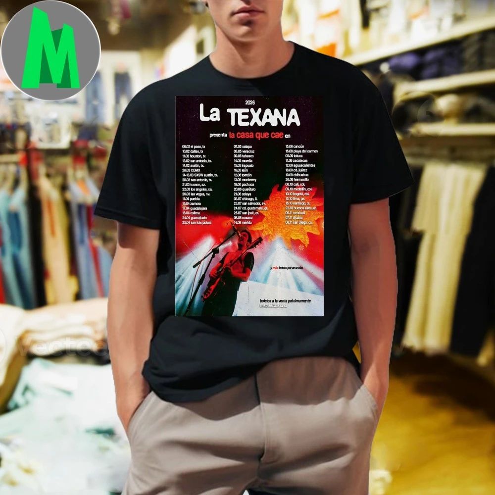 La Texana La Casa Que Cae En Vivo Tour 2026 Poster Shirt Unisex