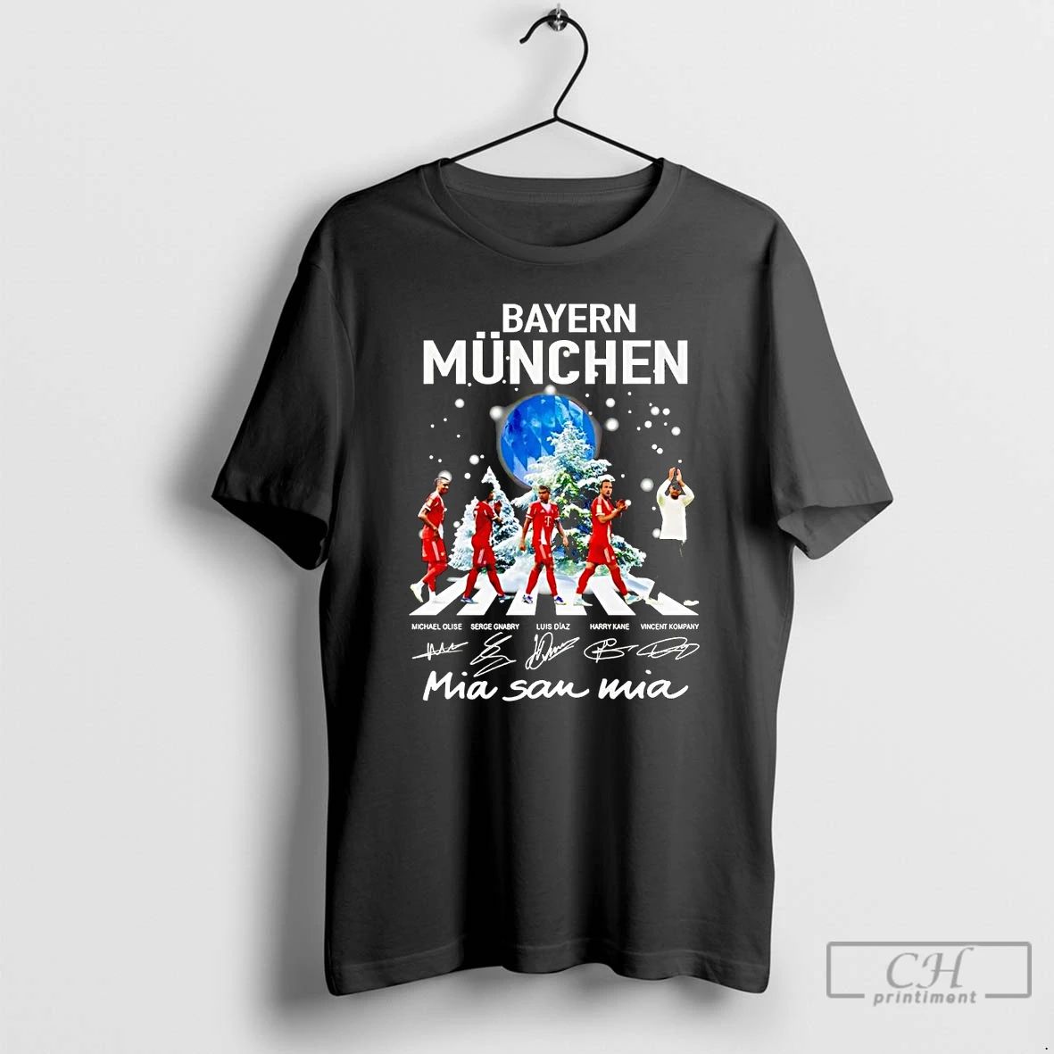 Classic Bayern Munchen Mia San Mia Team Players Winter T Shirts Unisex