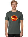 Fiery-Planet Mens Graphic Tee, 100% Cotton, Casual Summer Wear Unisex