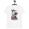 Artistic Paws Cat Modern Cat Lover Tee Abstract Cat Graphic Shirt #32 Unisex