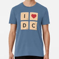I Love Washington D c Scrabble Tiles Size S to 5XL Made in the USA Unisex