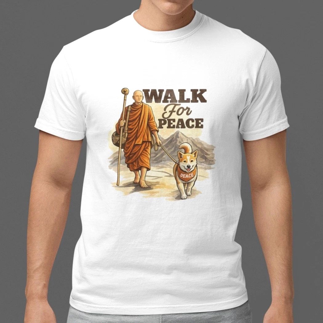 Walk For Peace Shirt Inspirational Quote Graphic Tee Unisex S–5XL Cotton Unisex