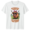 Apparently I Have An Attitude Womens Highland Cow Gift For Her Unisex