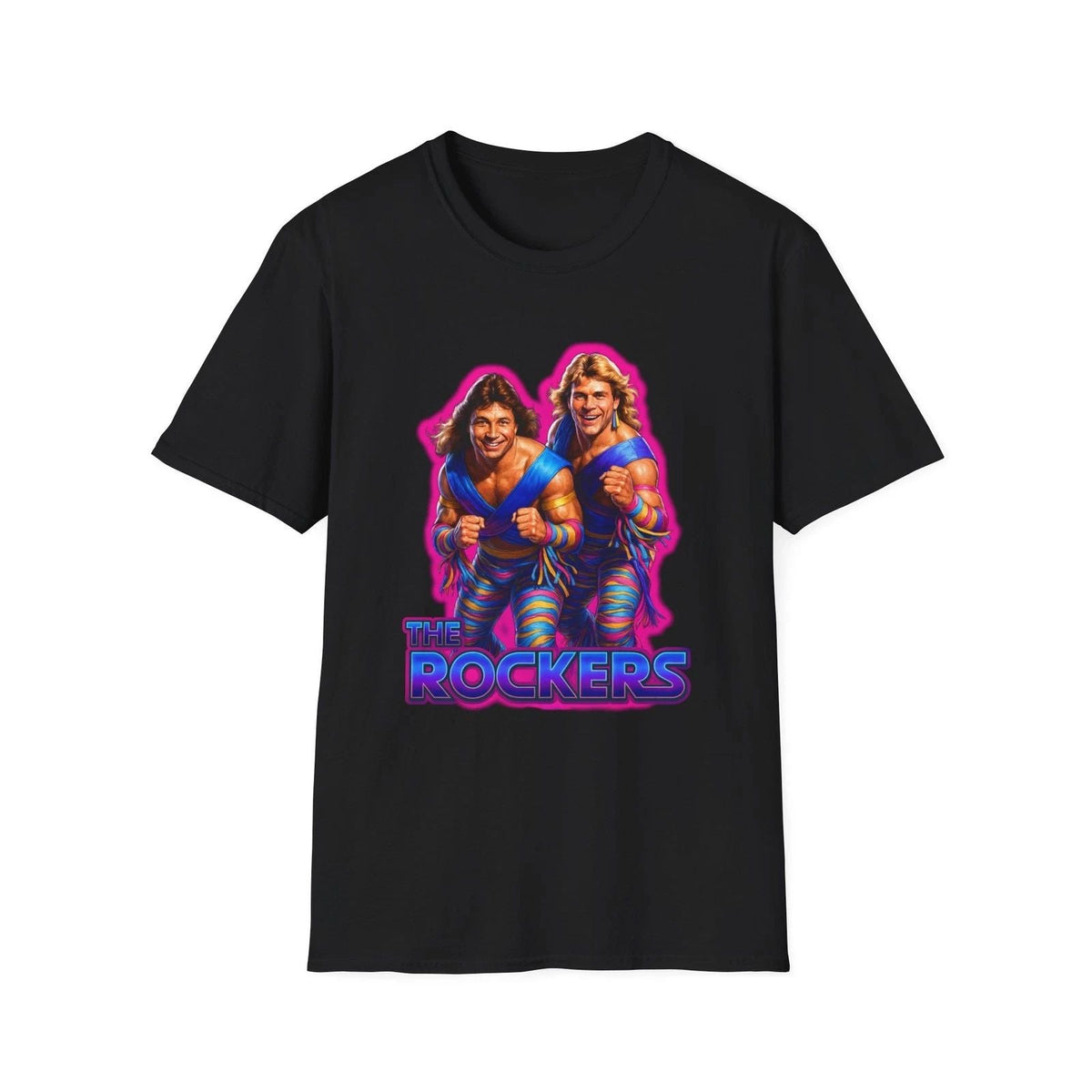 Tag Team Wrestlers The Rockers Unisex Softstyle Shirt, 80s Retro Wrestling Tee, Unisex