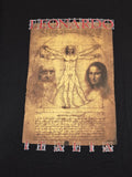 Leonardo Da Vinci Vitruvian Men's Graphic Black Size Small Unisex