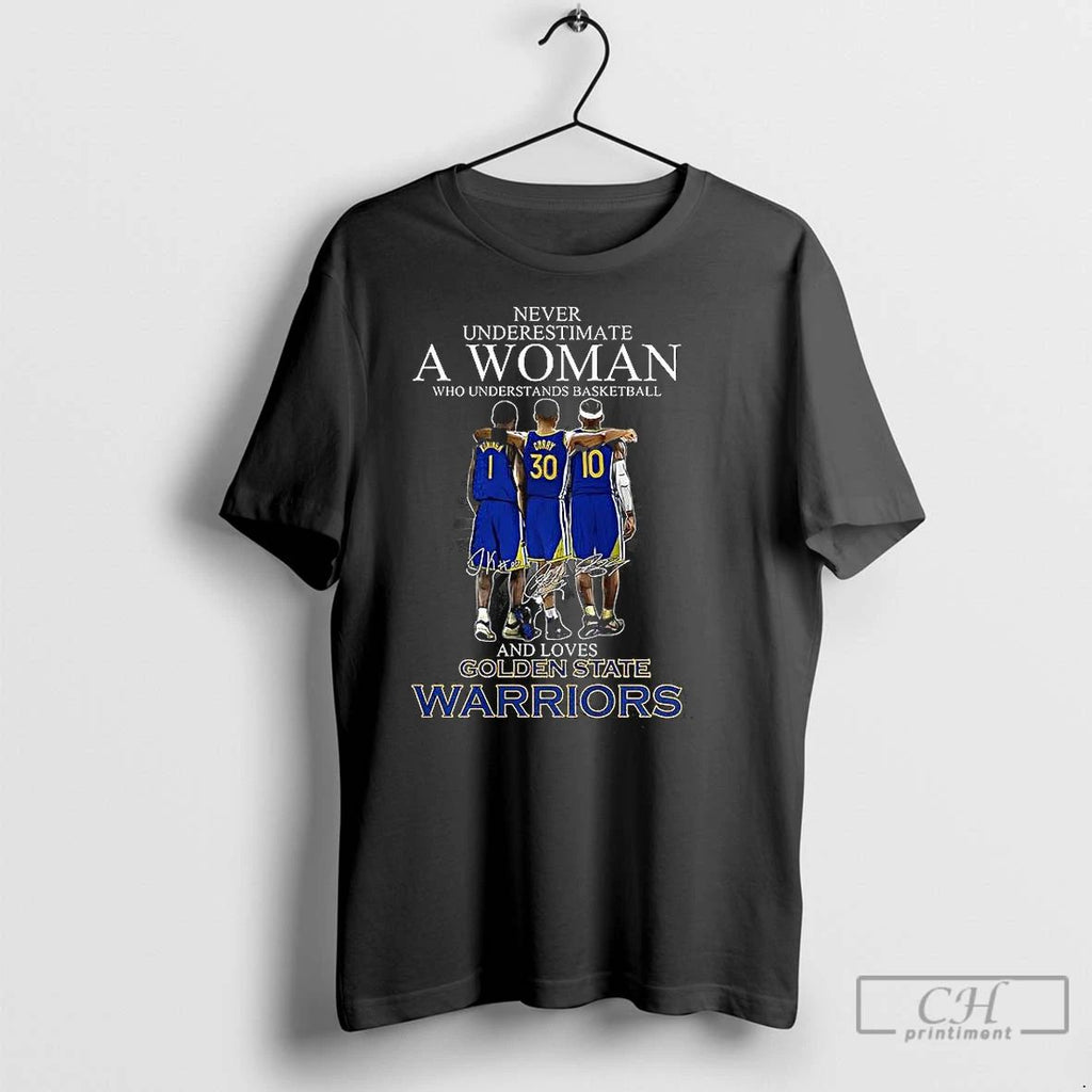 Classic Never Underestimate A Woman Who Loves Golden State Warriors Signature Unisex