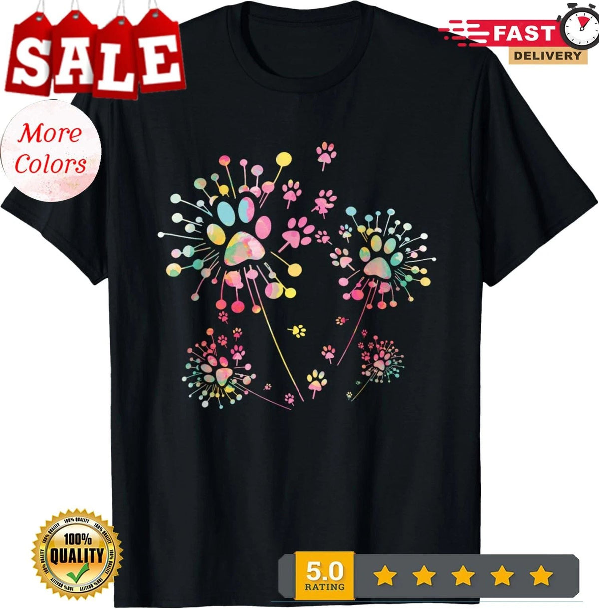 Dog Flower Dandelion Dog Paw Dog Lover Unisex