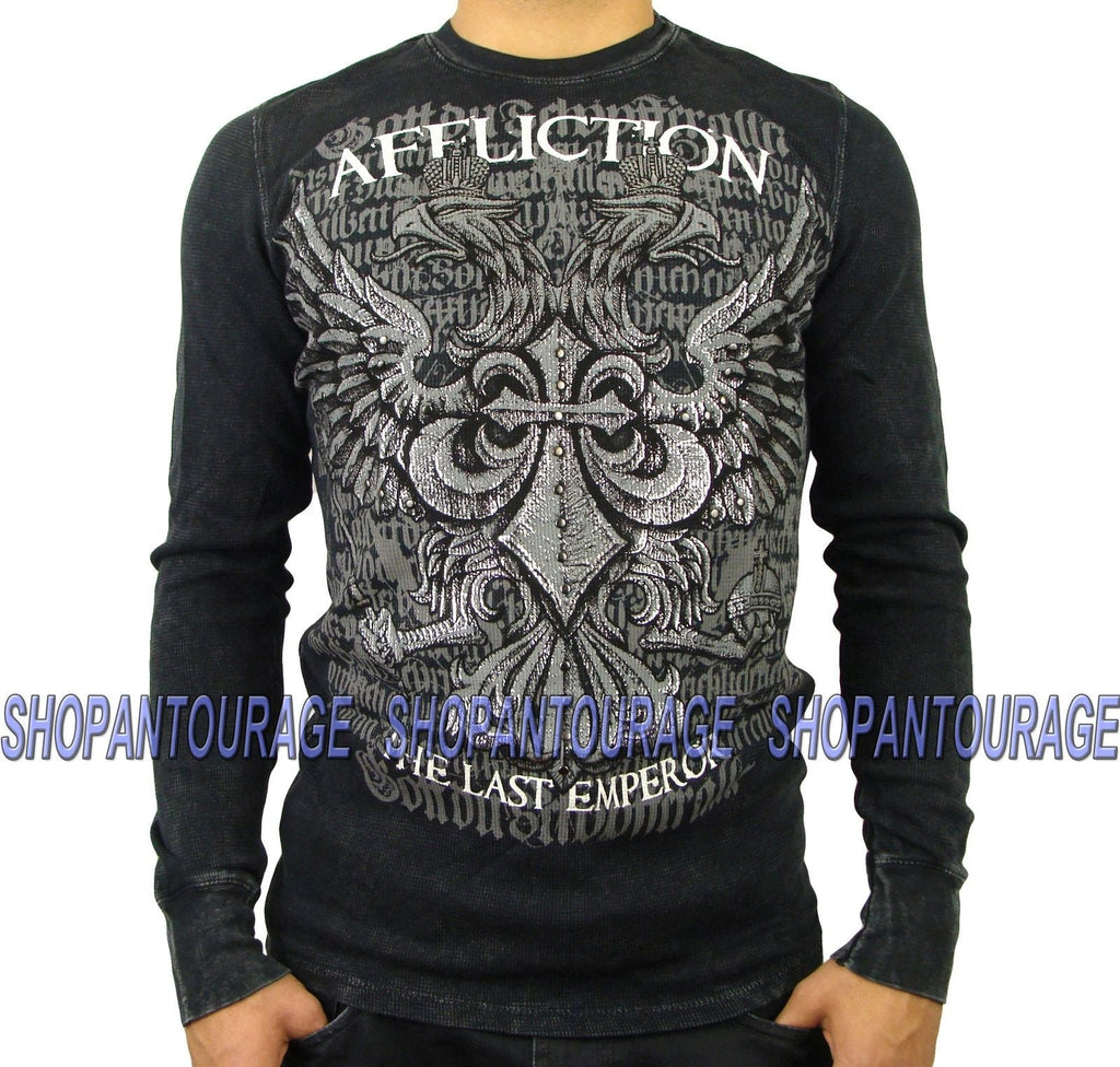 Affliction Fedor Emelianenko Warbird A1091 New Long Sleeve MMA Thermal for Men Unisex