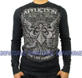 Affliction Fedor Emelianenko Warbird A1091 New Long Sleeve MMA Thermal for Men Unisex