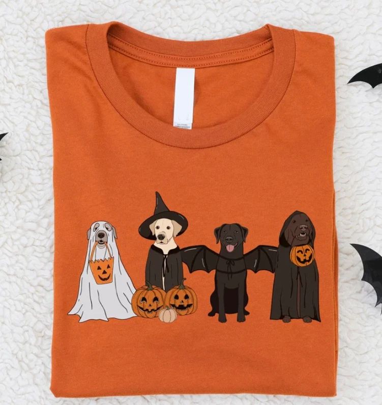 SALE Halloween Dog Shirt, Ghost Dog , Dog Mom Shirt, Dog Lover Gift, S-5X Unisex