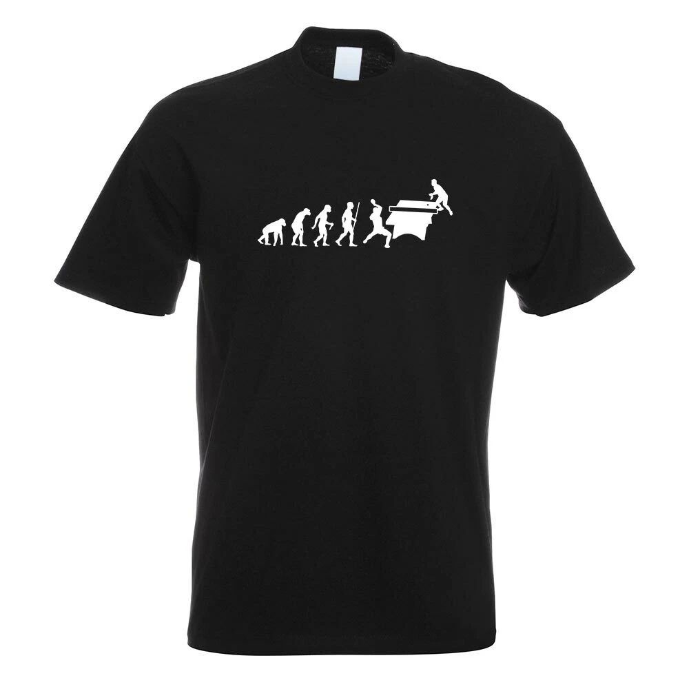 Table tennis evolution motif printed fun shirt design print Unisex