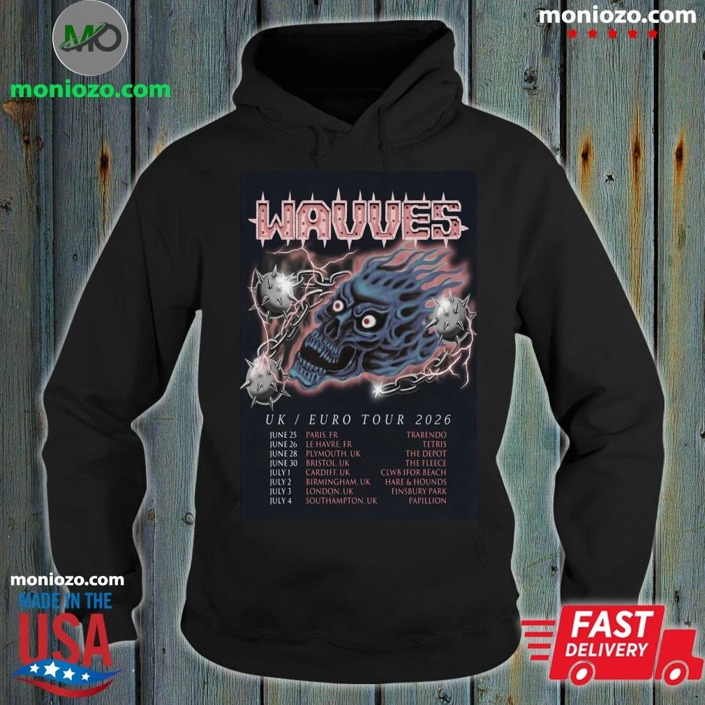 Original WAVVES UK EU Tour 26 Poster Shirt Unisex