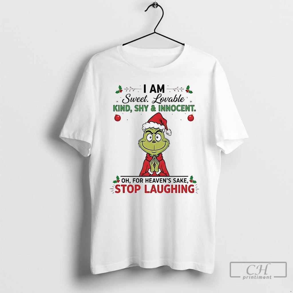 Premium Grinch I Am Sweet Lovable Kind Shy And Innocent Christmas T Shirts Unisex