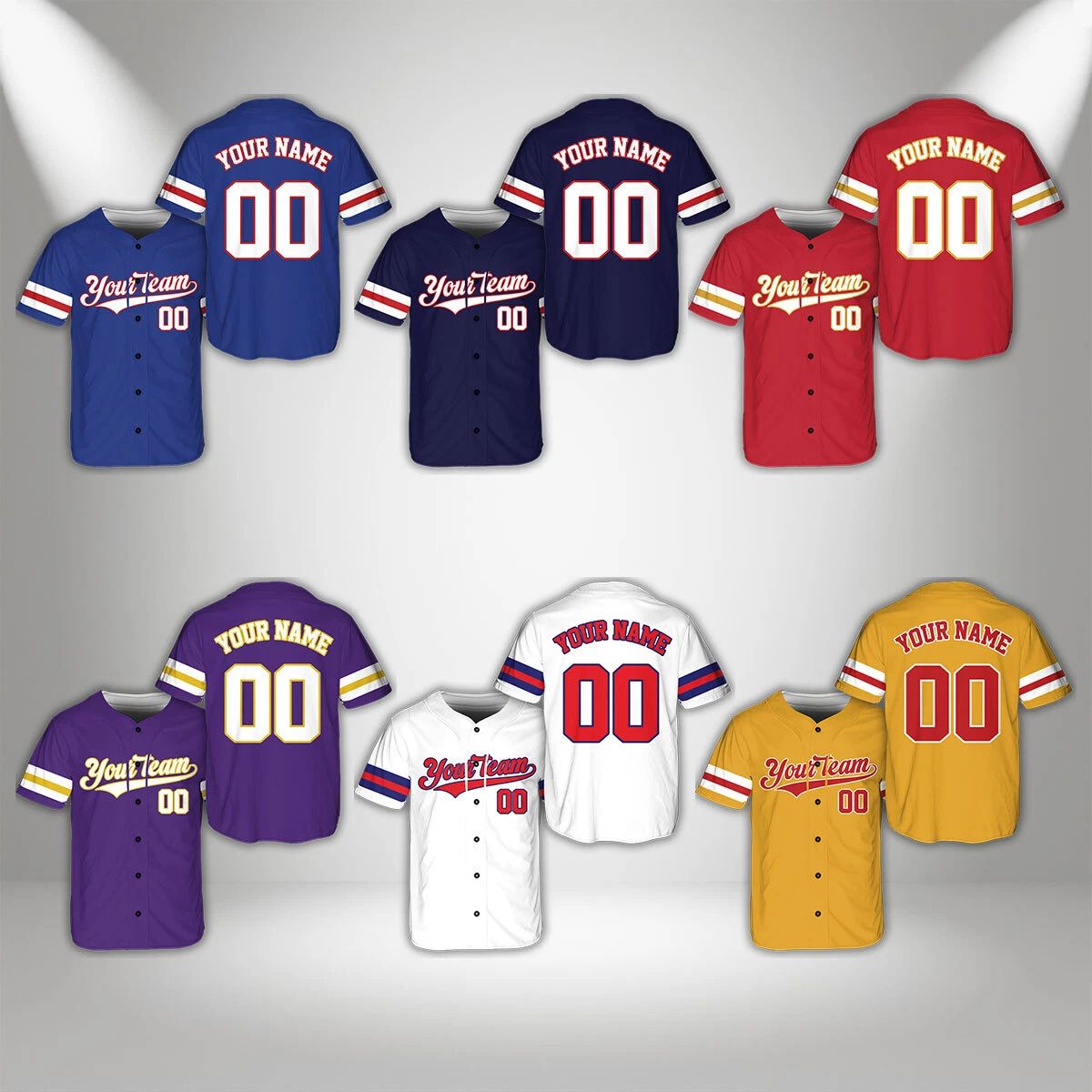 Customized Baseball Jersey Shirt Group Matching Jersey Team Sport Jersey For Men Unisex