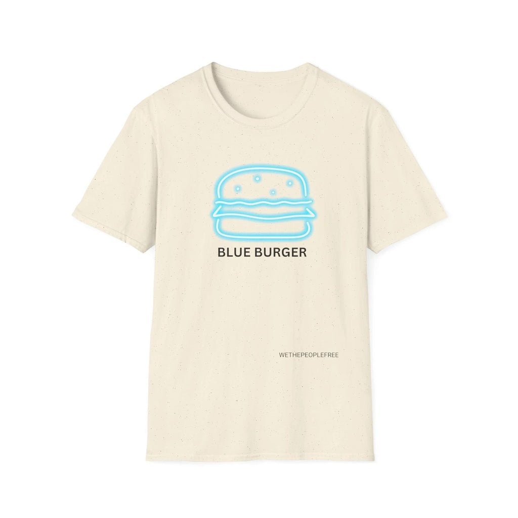 Blue burger burget tshirt neon tshirt blue neon sci-fi tshirt Unisex