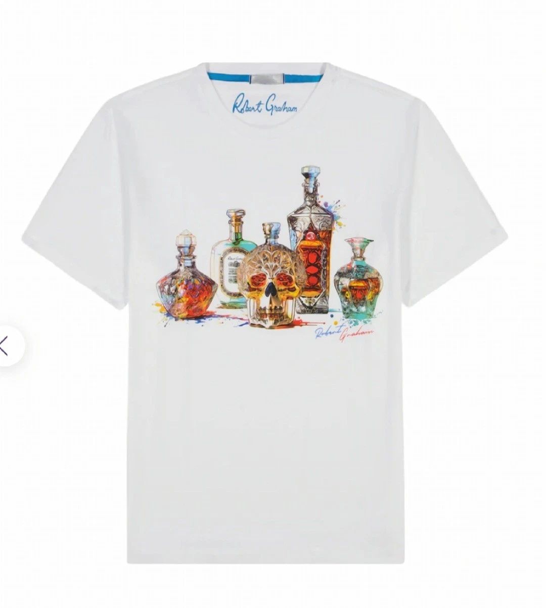 🔥$98🔥ROBERT GRAHAM Liquid Skull Short Sleeve Men's (Sizes 2XL-3XL) Unisex
