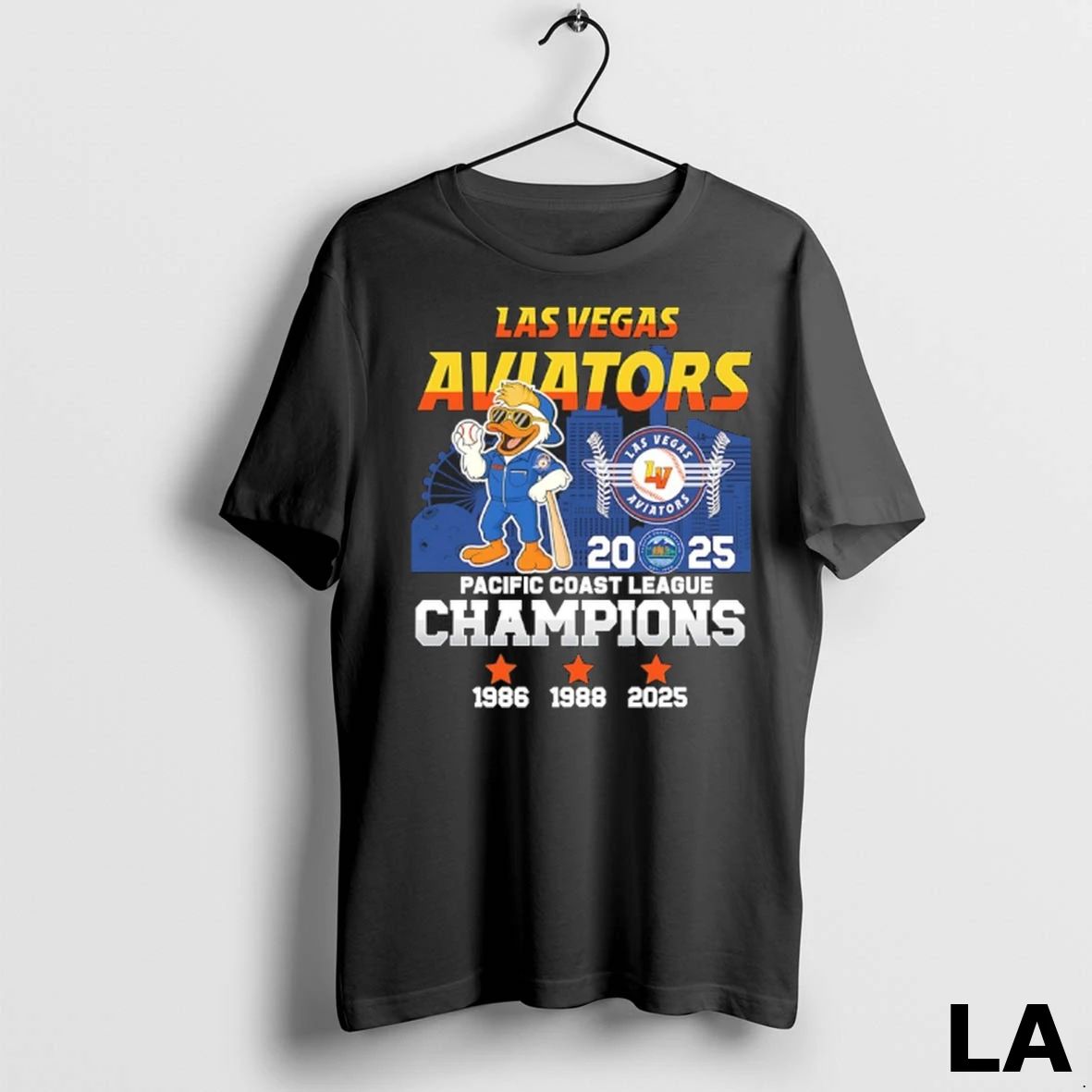 Original Las Vegas Avitors 2025 Pacific Coast League 3x Champions Mascot Unisex
