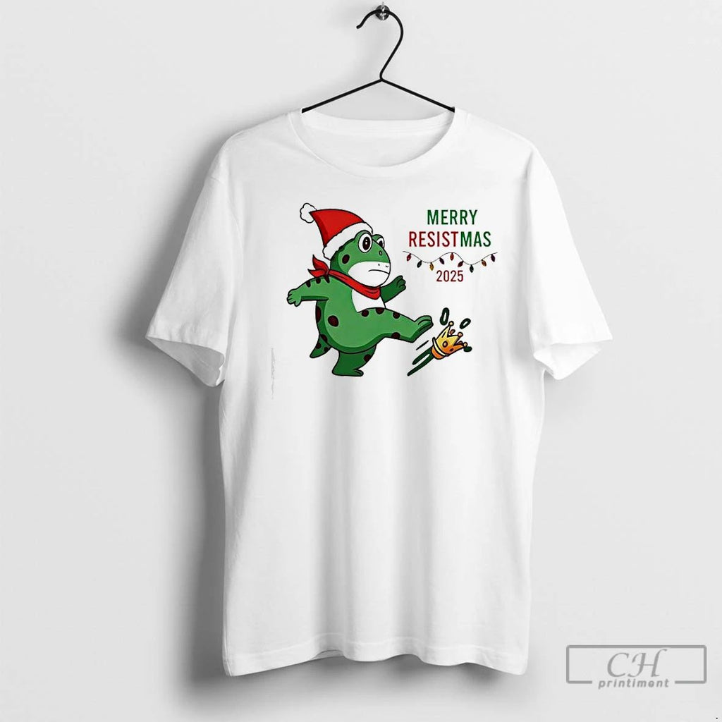 Classic Portland Protest Frog Merry Resistmas Unisex