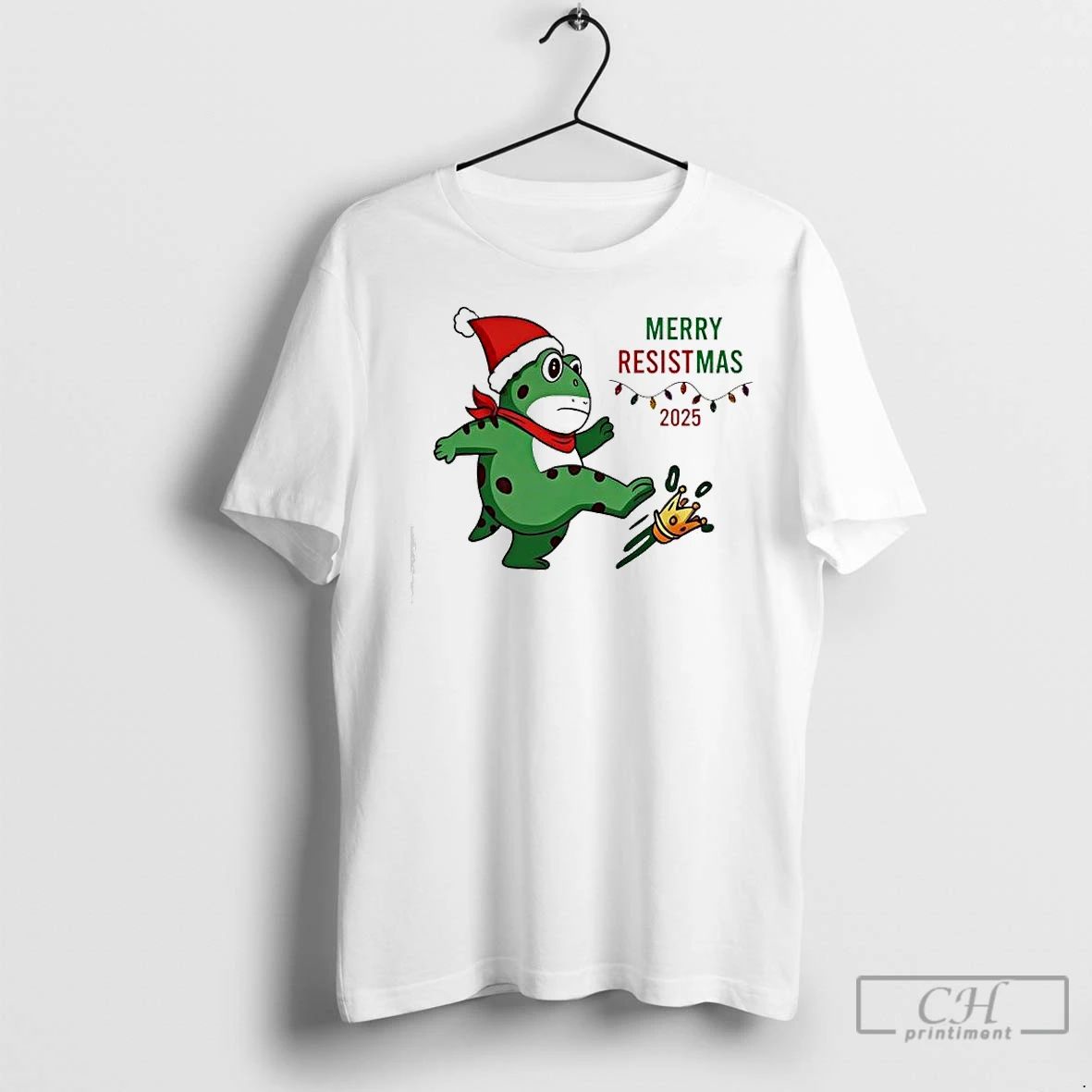 Classic Portland Protest Frog Merry Resistmas Unisex