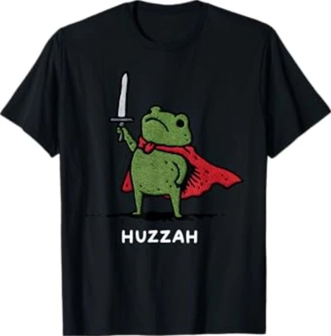 Huzzah Frog Knight Funny Sword Meme Quote Unisex
