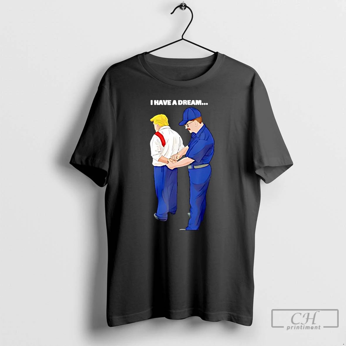 Classic I Have A Dream Trump Is Arrested Cartoon Christmas T Shirts Unisex