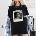 Personalise Photo Print Portrait Custom Photo,Text,Unisex Birthday Tee Unisex