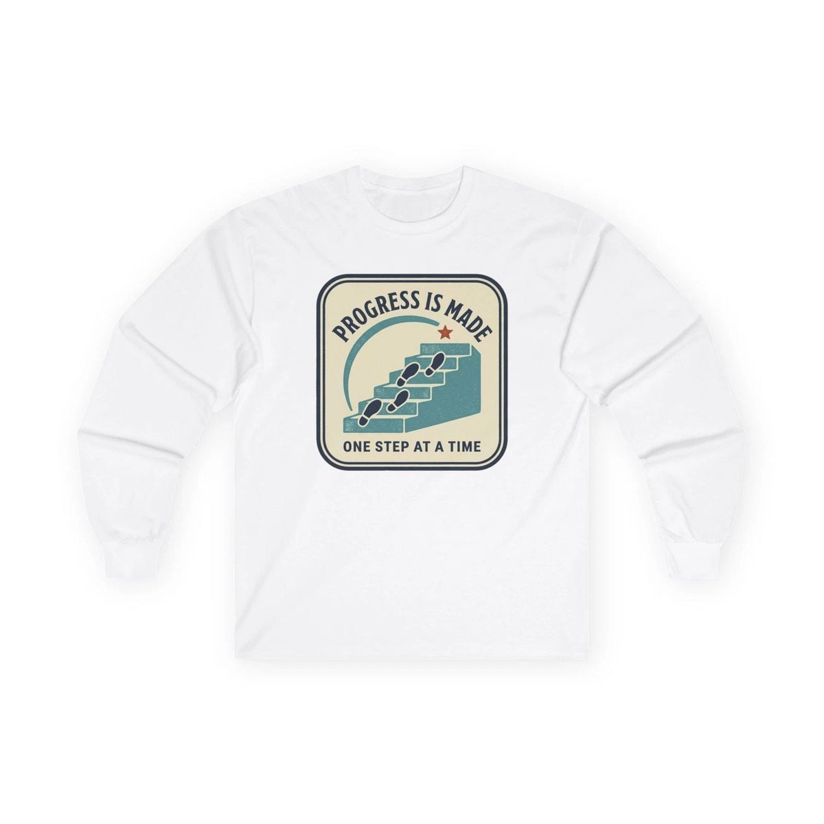 Progress Is Made Steps Graphic | Motivational, Retro Unisex