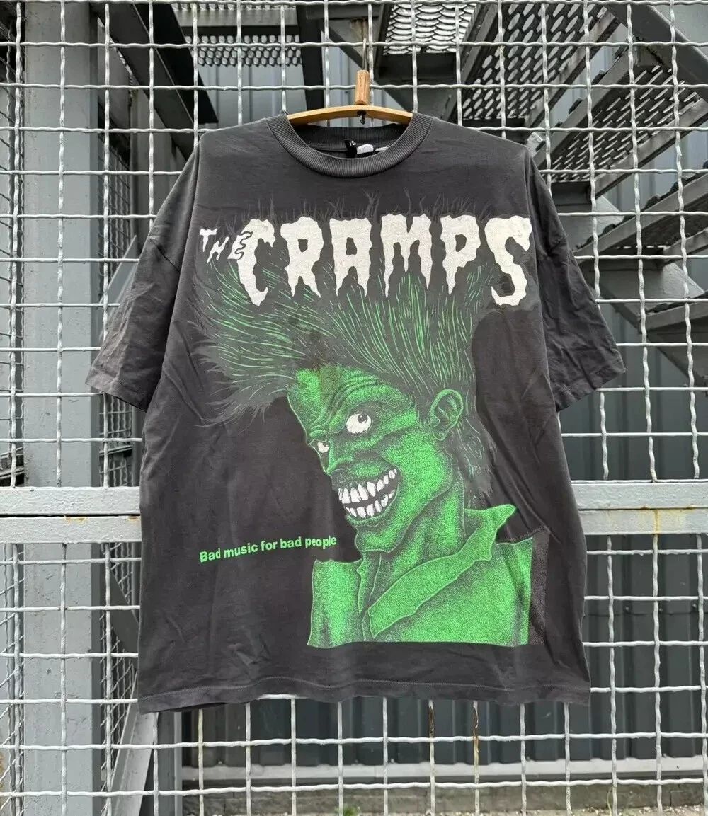 The Cramps Bad Music For Bad People short sleeve Black Tshirt Men Women Unisex