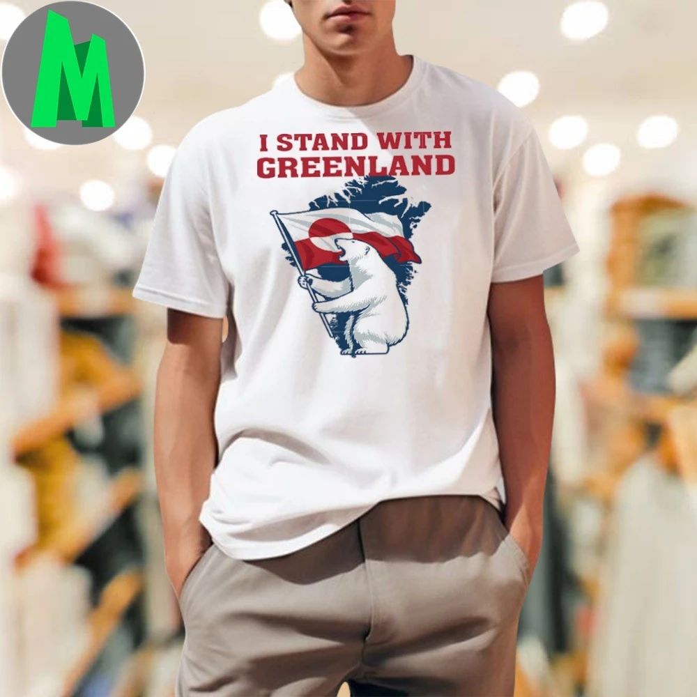 I Stand With Greenland Flag Bear Support Greenlanders Unisex