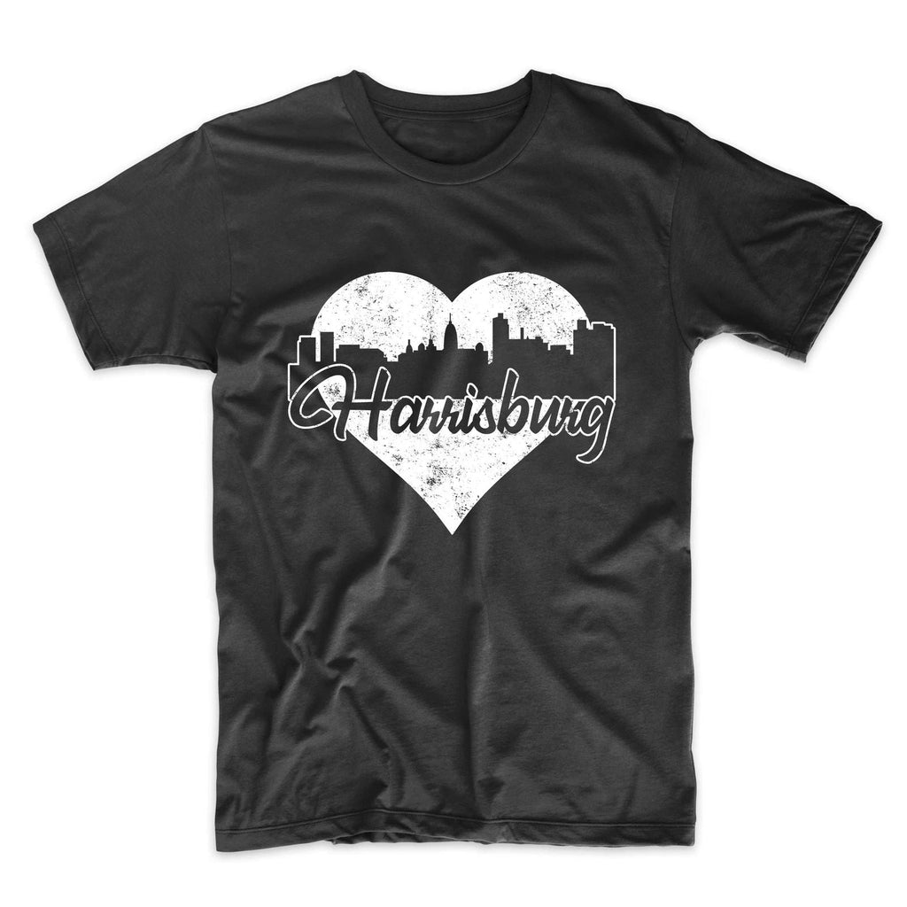 Men's Harrisburg Shirt - Retro Harrisburg Pennsylvania Skyline Heart Unisex