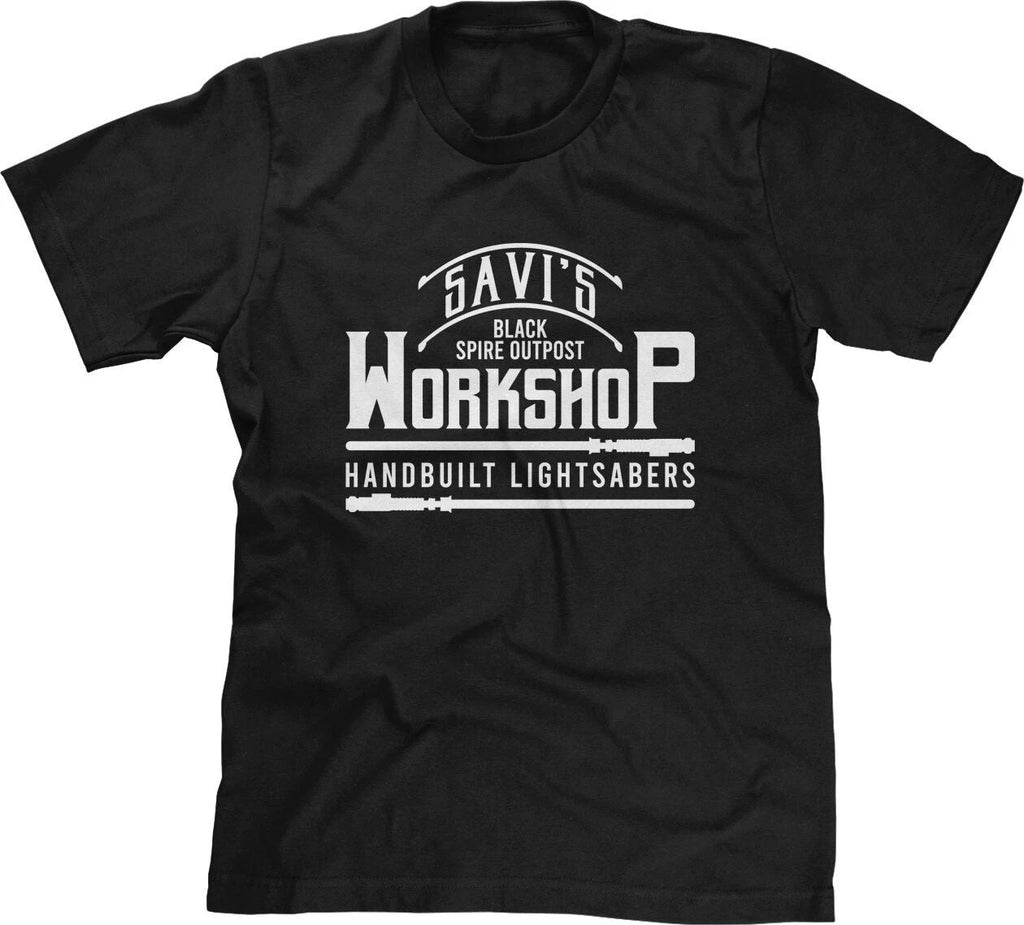 Handbuilt Lightsabers Humor Funny Comedy Series Pop Culture SciFi Fan Mens Tee Unisex