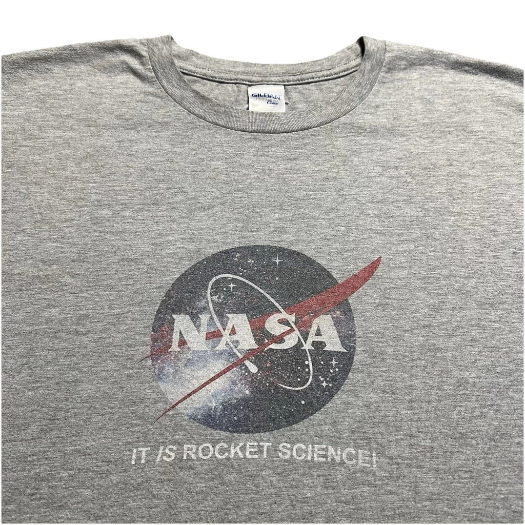 NASA Worm Logo T Shirt Mens XL Gray Space Graphic Rocket Science Unisex