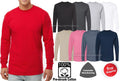Mens Soft Touch Tee PRE-SHRUNK Cotton Long Sleeve Sizes XS-3XL NEW! Unisex
