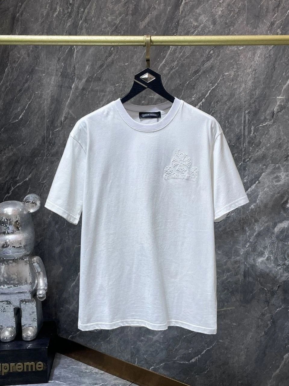 Chome Hearts style s white xl mens cross logo streetwear tee new Unisex
