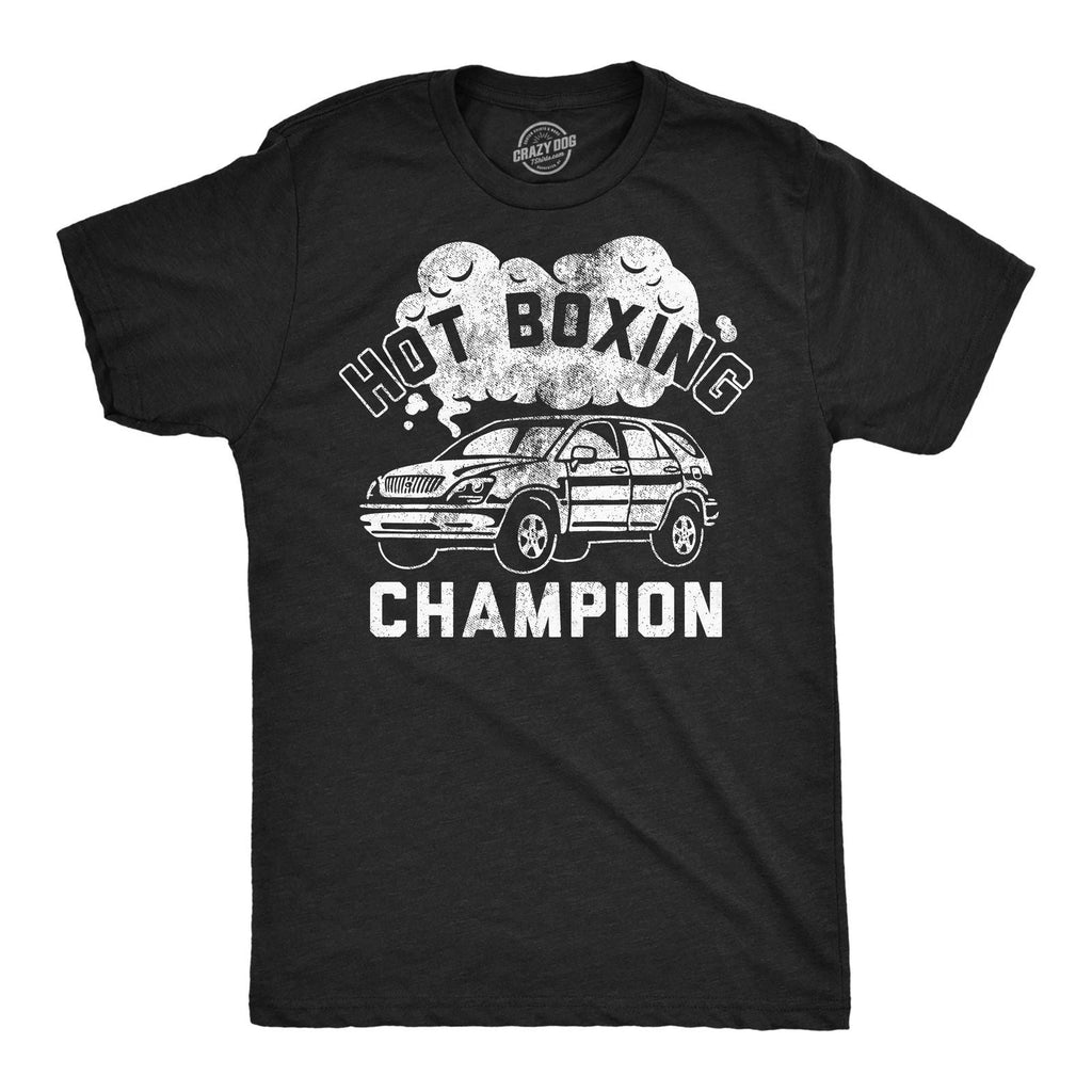 Mens Funny T Shirts Hot Boxing Champion Sarcastic Smoking Graphic Novelty Tee Unisex