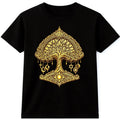 Tree Of Life T Shirt Gold Ornate Mandala Graphic Tee Sacred Geometry Style Unisex