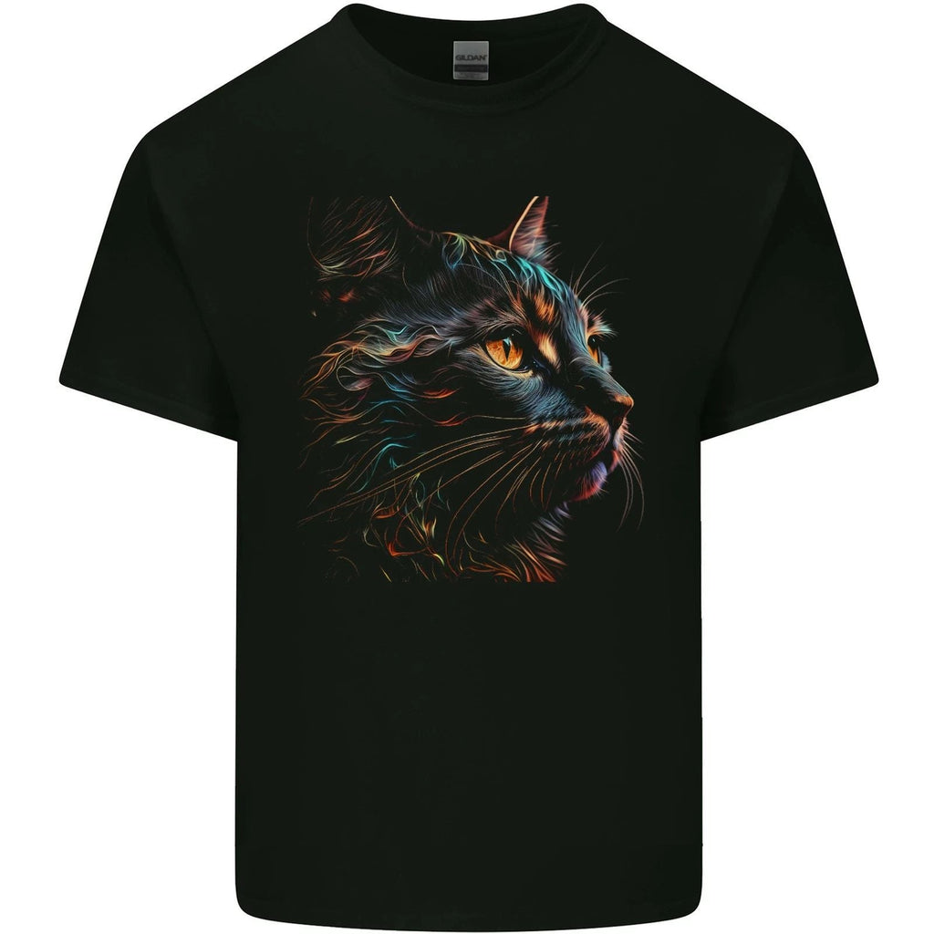 A Fantasy Cat With Cool Colours 2 Mens Light Cotton Unisex