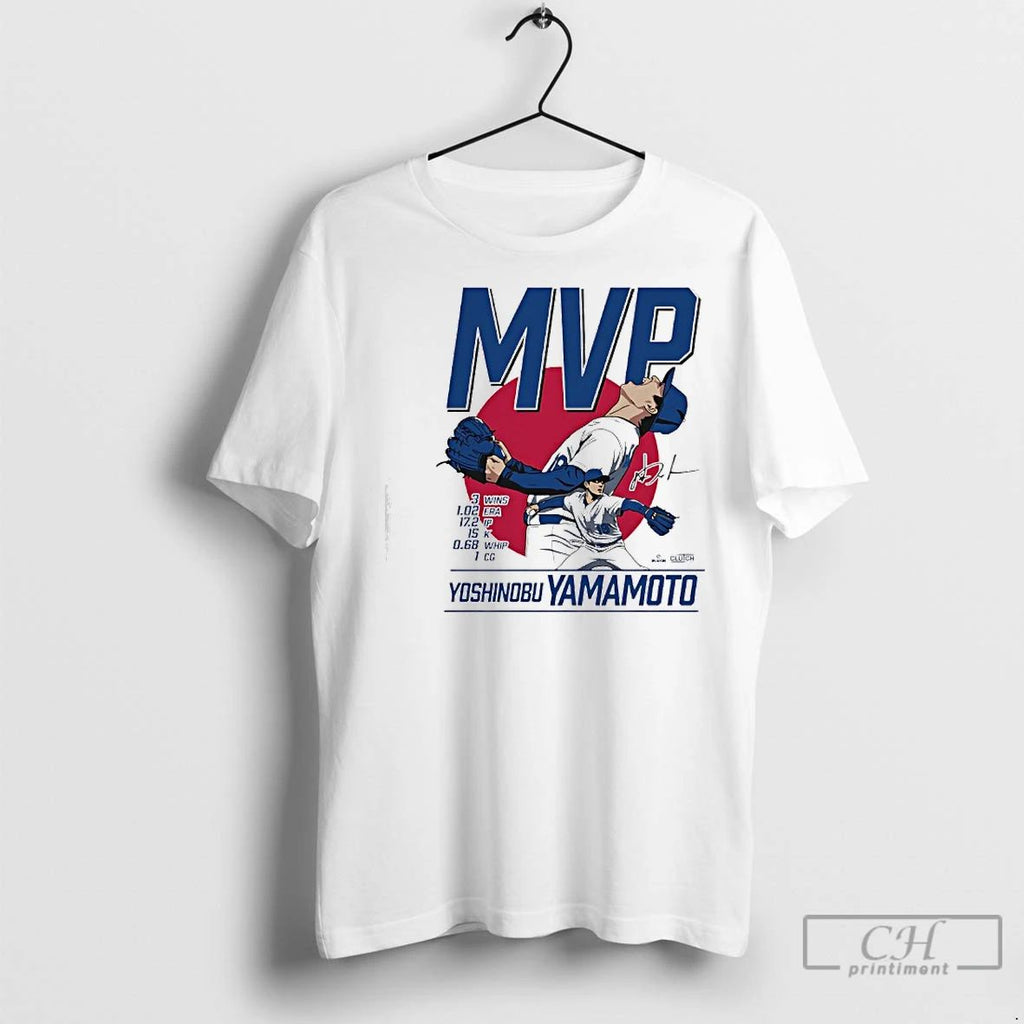 Premium Yoshinobu Yamamato Series Mvp Los Angeles Dodgers Unisex