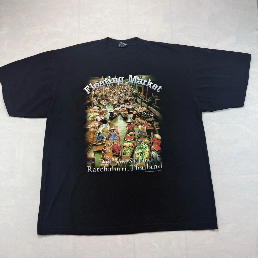 Floating Market Thailand T Shirt XXL Ratchaburi Travel Graphic Tee Unisex